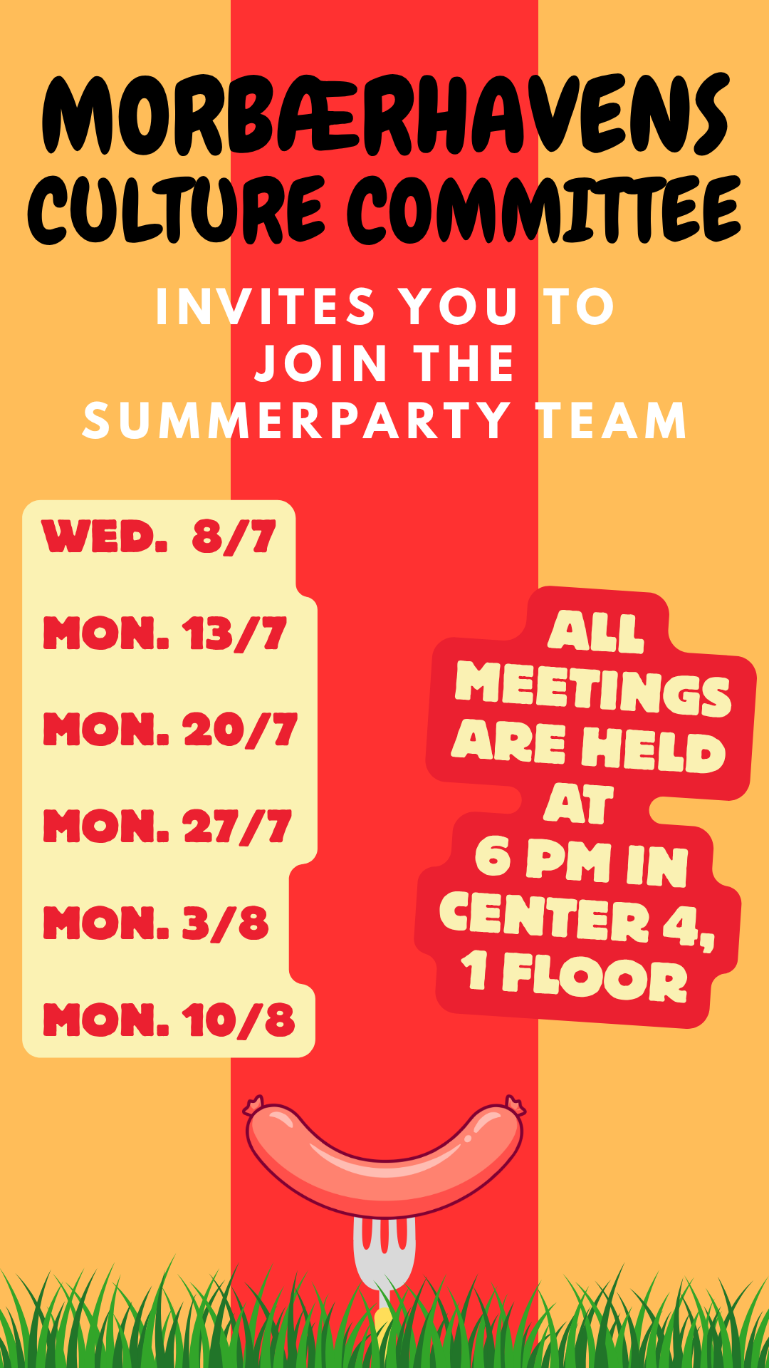Culture Committee Meeting Dates Leading Up to the 2026 Morbærhaven Summer Party Come and volunteer!