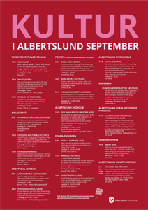 Ny kulturplakat for aktiviteter i Albertslund i september 2026