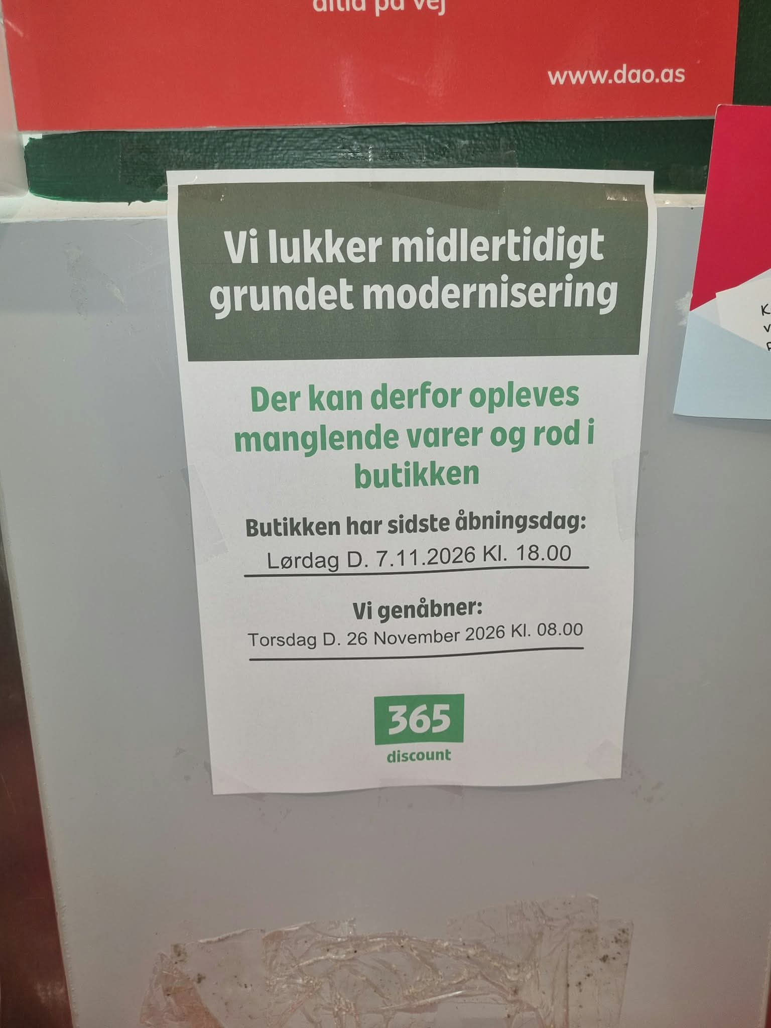 365 Godthåbsparken holder midlertidigt lukket i en stor del af november 2026