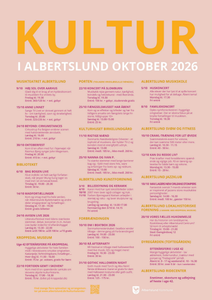 Så er der kommet ny kulturplakat for alle aktiviteter her i Albertslund i løbet af oktober!