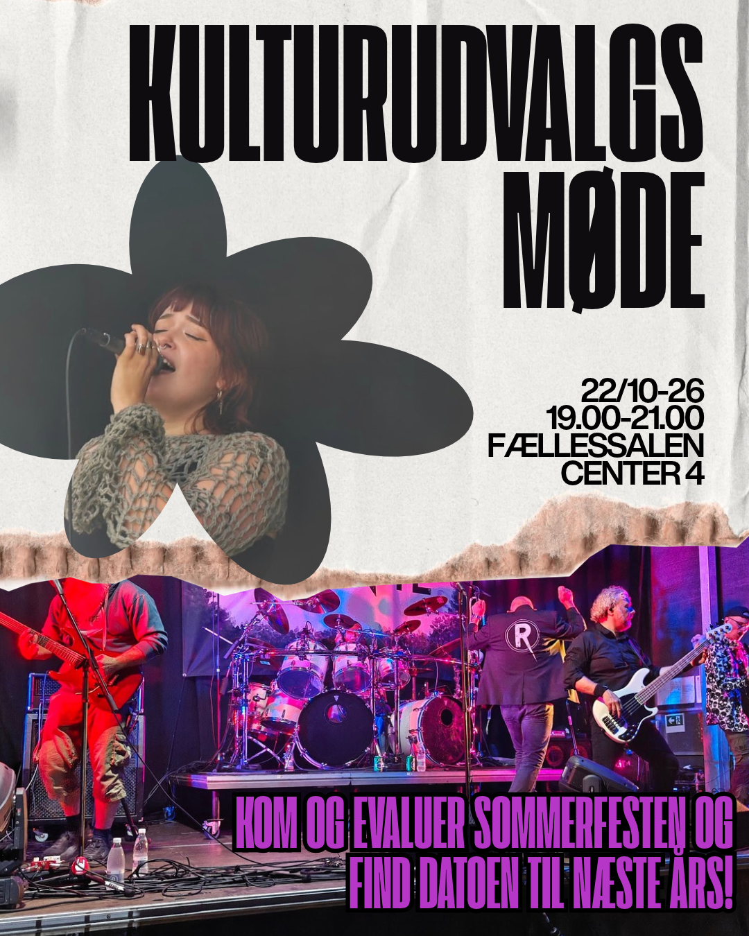 Kulturudvalgsmøde oktober 2026. Evaluer sommerfesten 2026. Find dato til sommerfesten 2027.